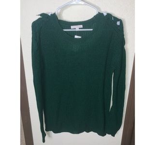 NWT don’t ask why forest green sweater os